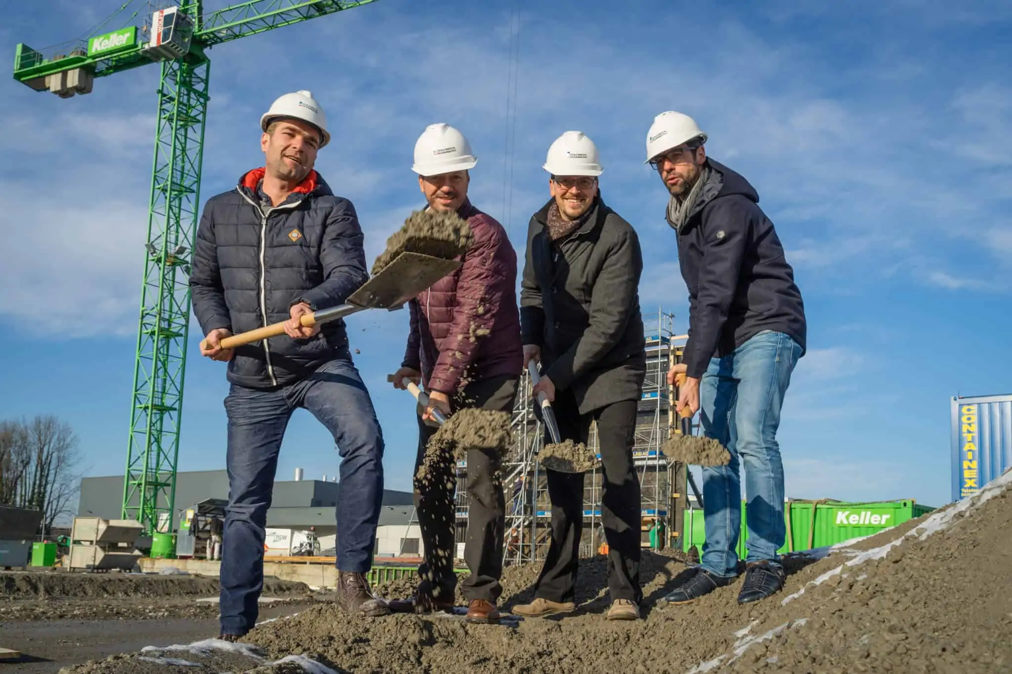 Spatenstich der neuen viterma Zentrale in Thal 