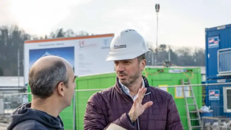 Herbert Fitz auf der Baustelle